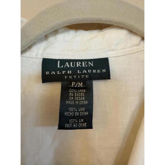 lauren ralph lauren vintage Inspired pearl button top PM - Picture 5 of 5